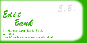 edit bank business card